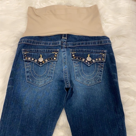 True Religion Studded Distressed Maternity Jeans - Picture 4 of 8